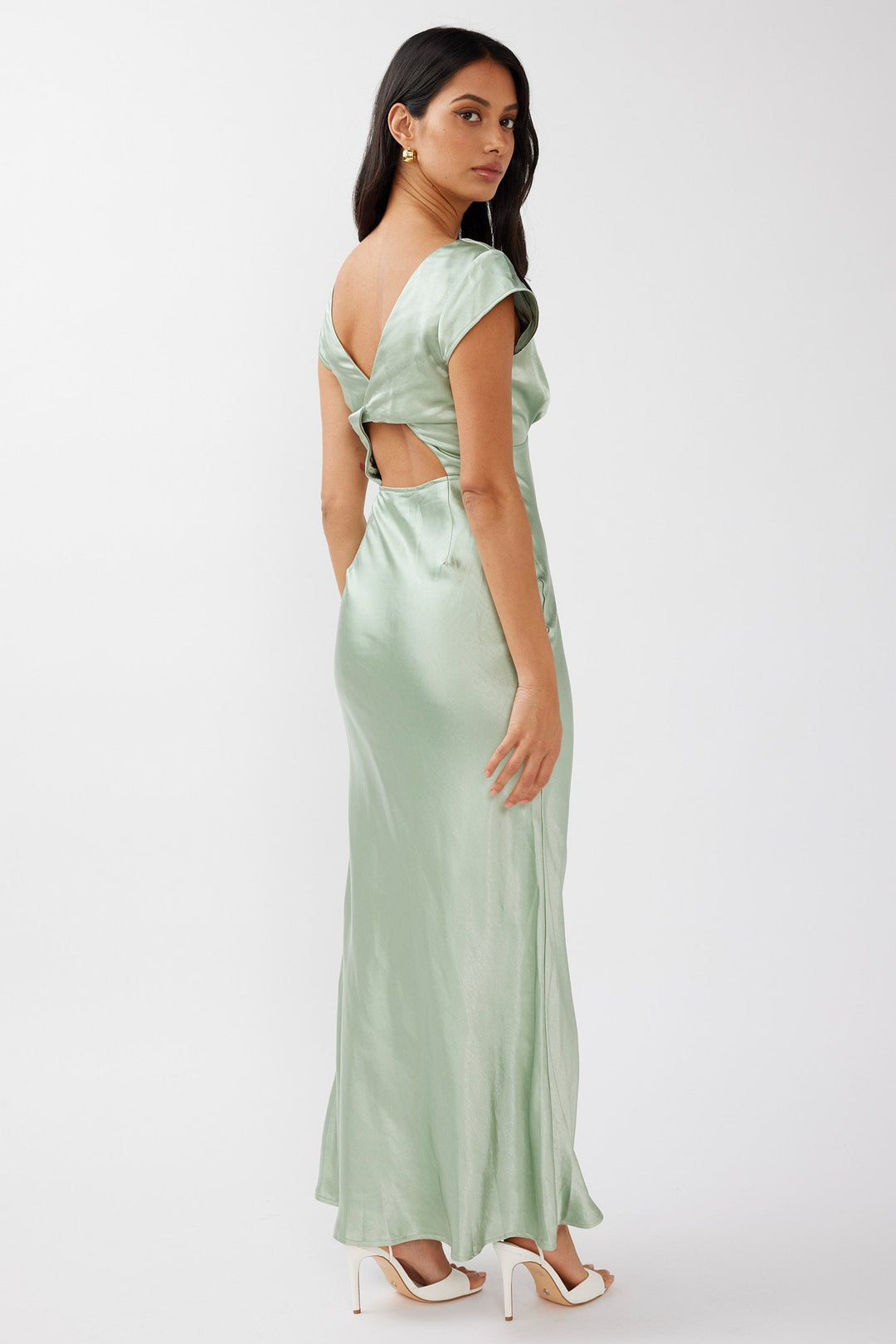 Roxie™ | Midi-Kleid mit V-Ausschnitt und gedrehtem Rücken
