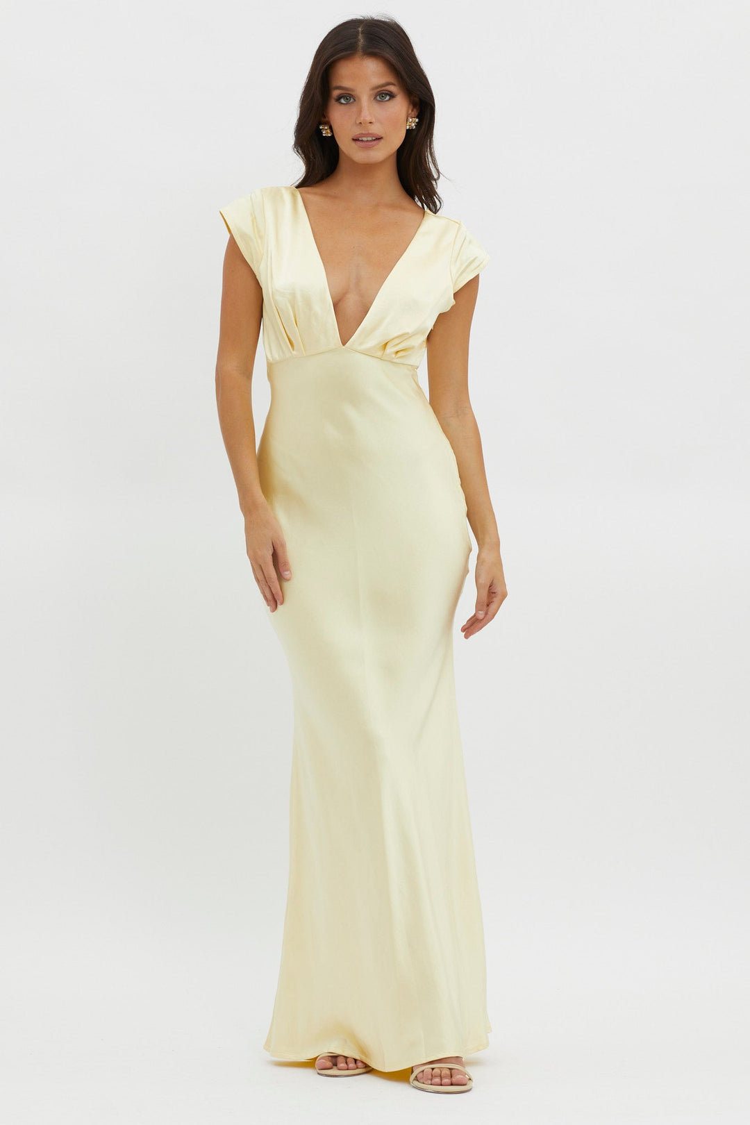 Roxie™ | Midi-Kleid mit V-Ausschnitt und gedrehtem Rücken
