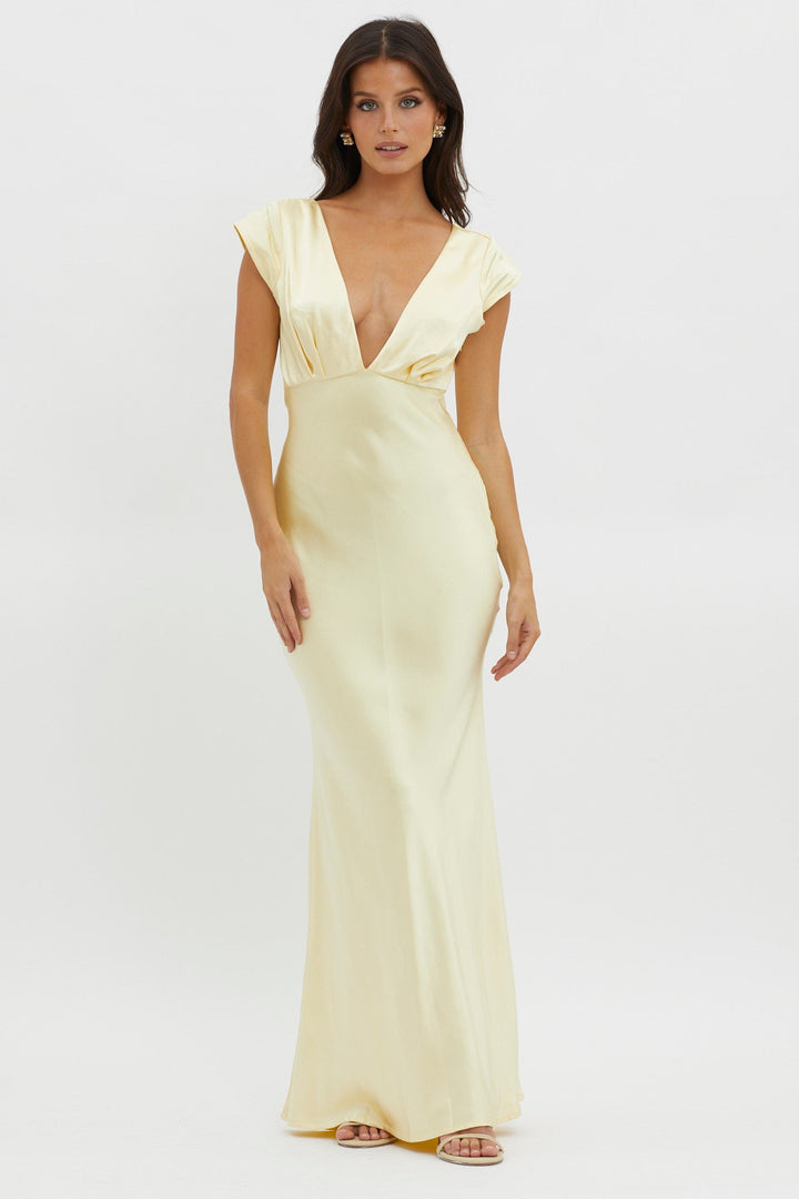 Roxie™ | Midi-Kleid mit V-Ausschnitt und gedrehtem Rücken