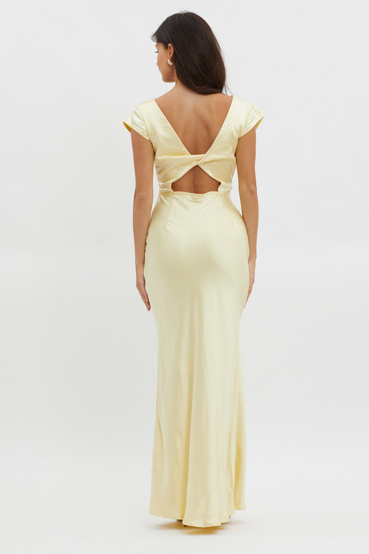 Roxie™ | Midi-Kleid mit V-Ausschnitt und gedrehtem Rücken