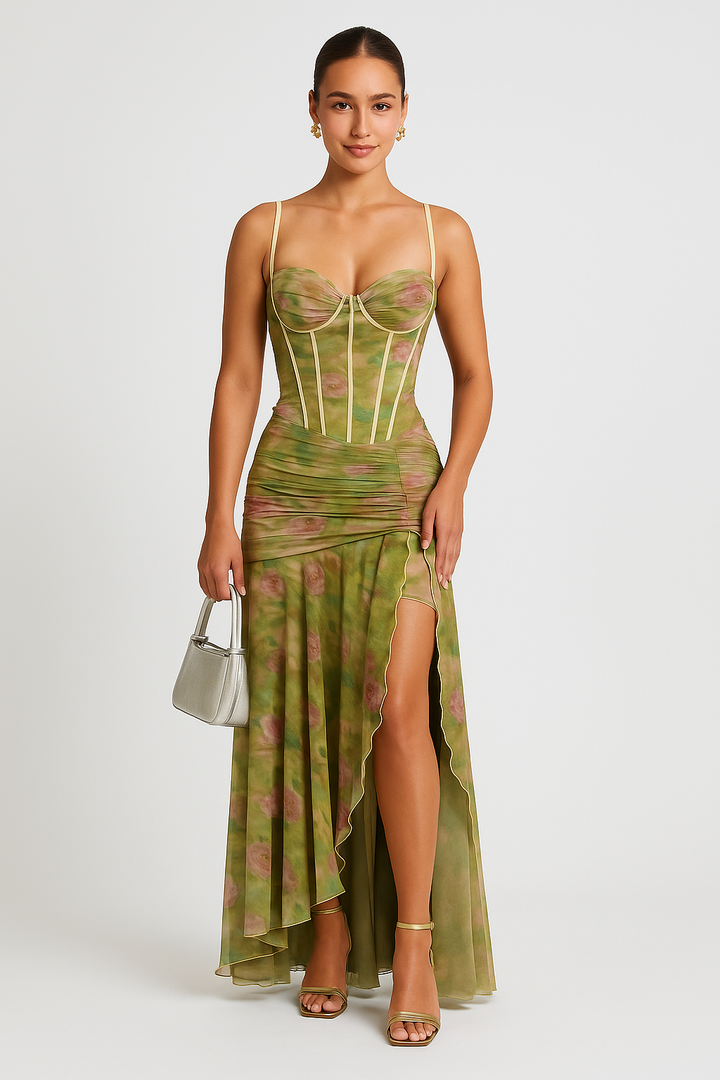 Cireya™ | Blumenmuster Maxikleid