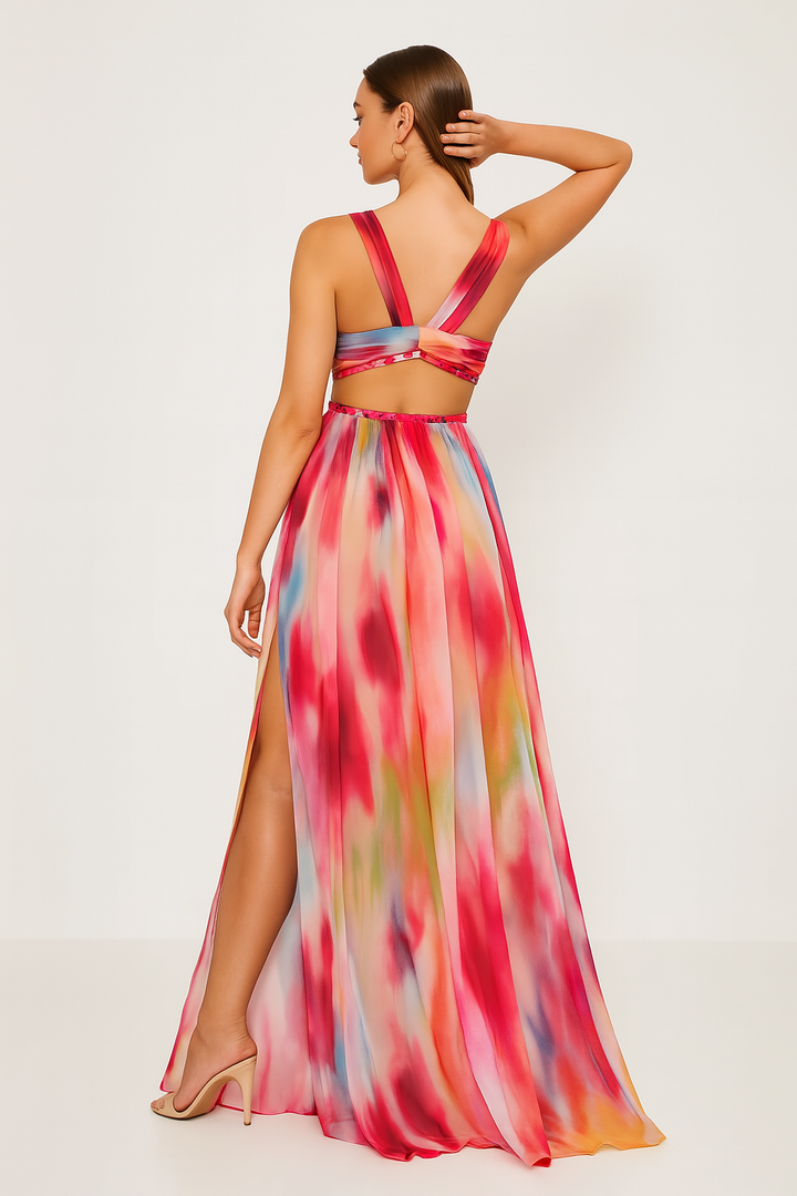 Freya™ | Gemaltes Maxi-Kleid