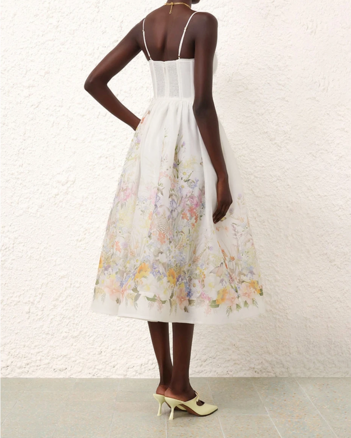 Elara™ | Midi-Kleid Gartenblüte
