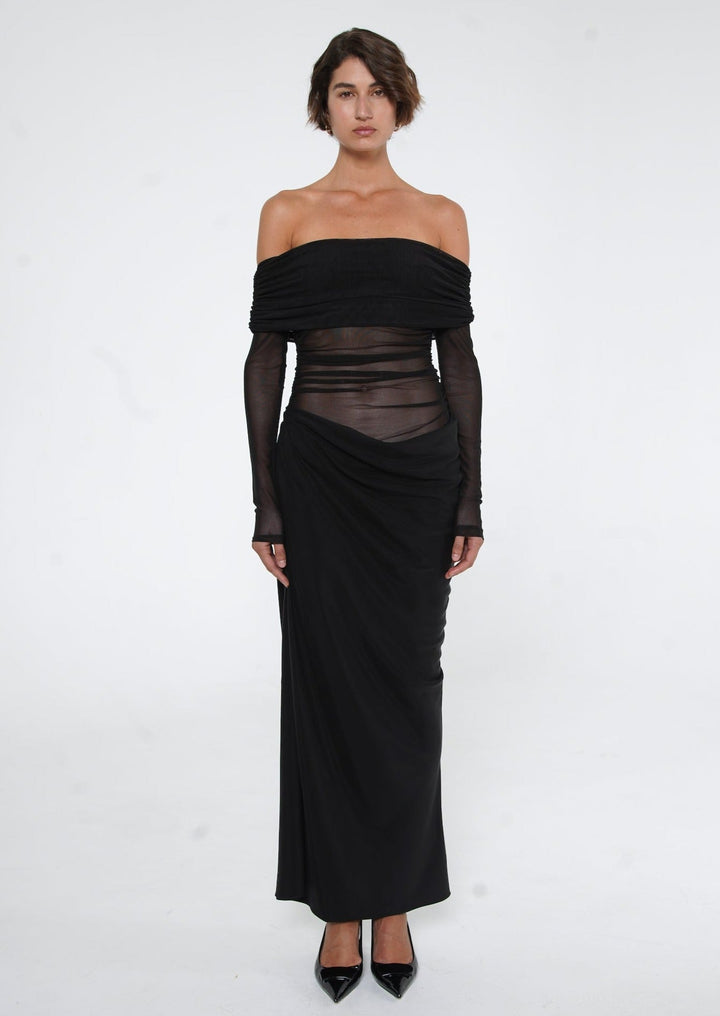 Lydia™ | Drapierte Rücken-Maxikleid