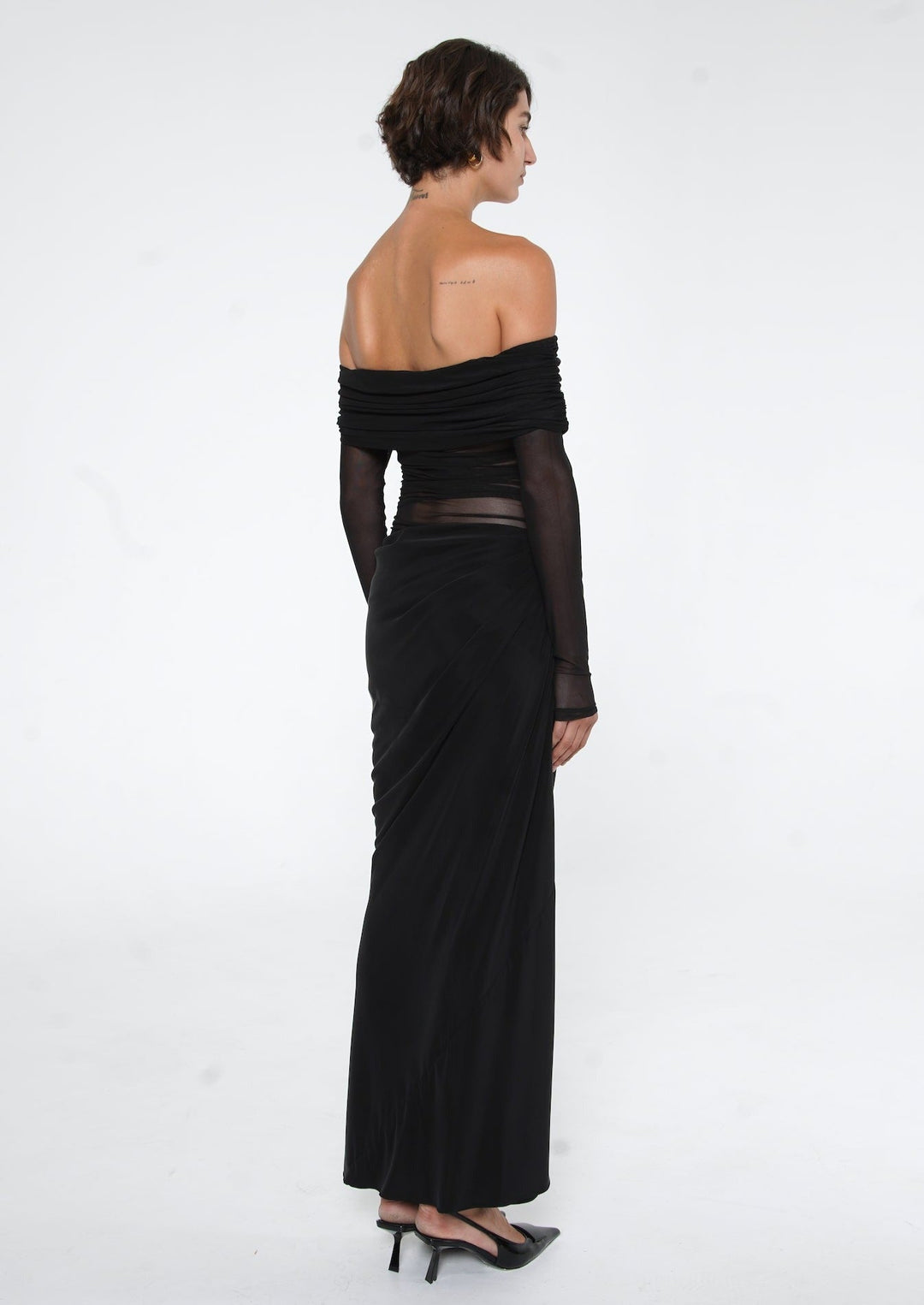 Lydia™ | Drapierte Rücken-Maxikleid