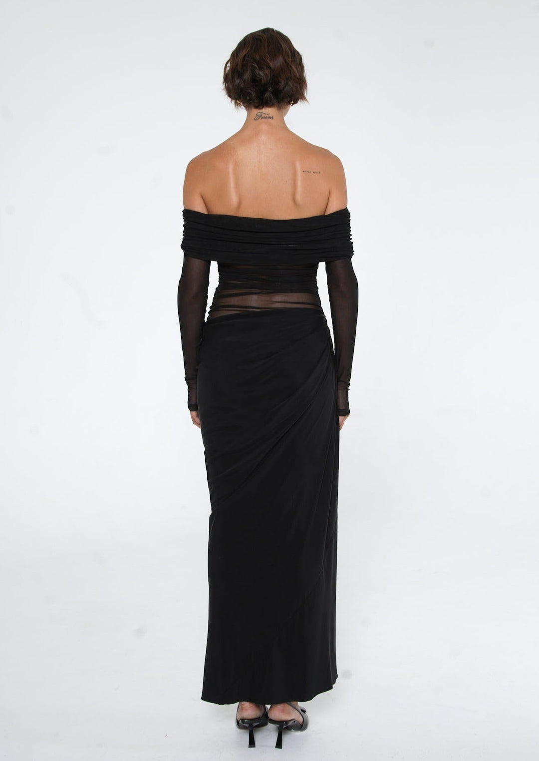 Lydia™ | Drapierte Rücken-Maxikleid