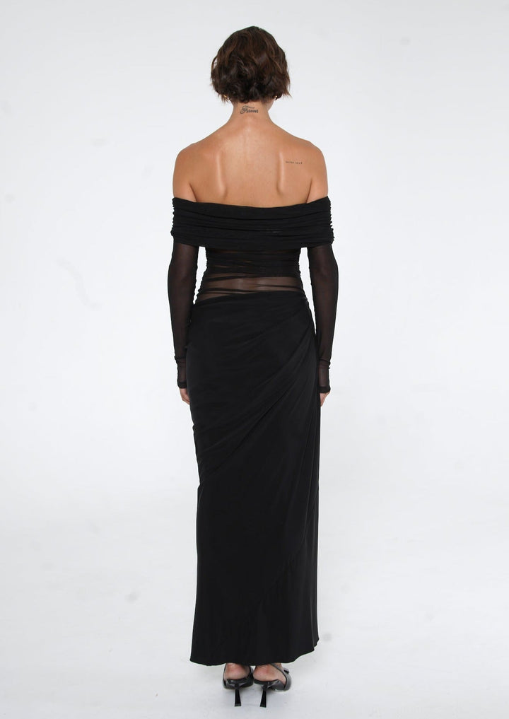 Lydia™ | Drapierte Rücken-Maxikleid