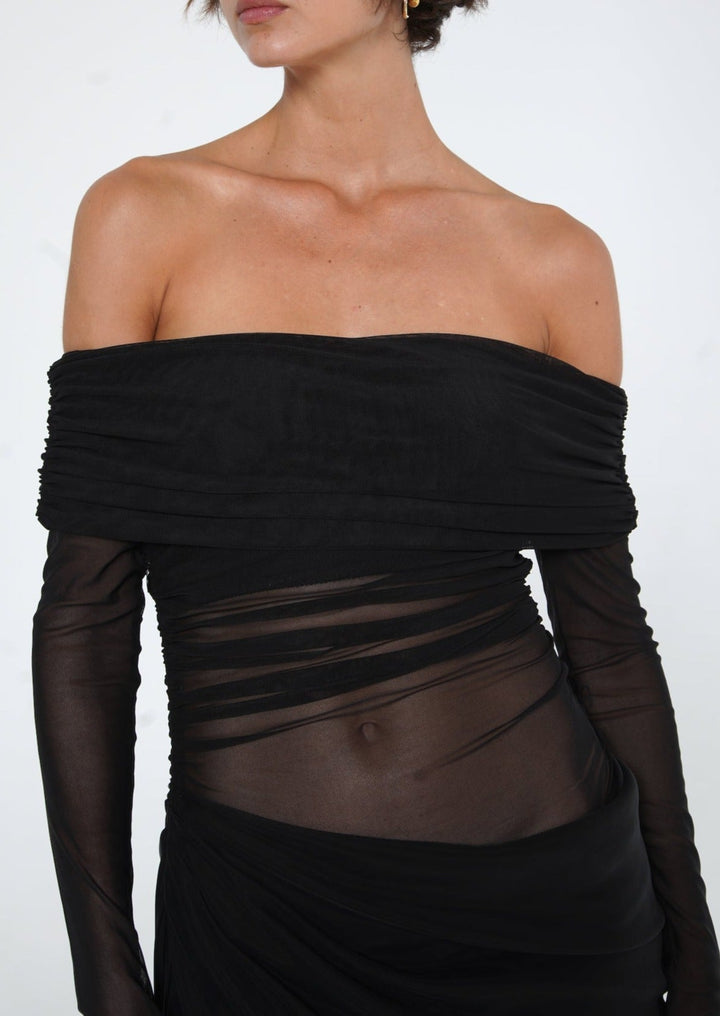 Lydia™ | Drapierte Rücken-Maxikleid
