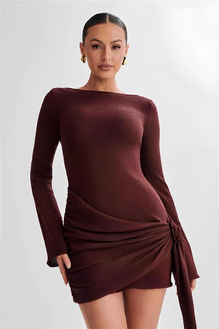 Velquira™ | Mini-Kleid mit Schal