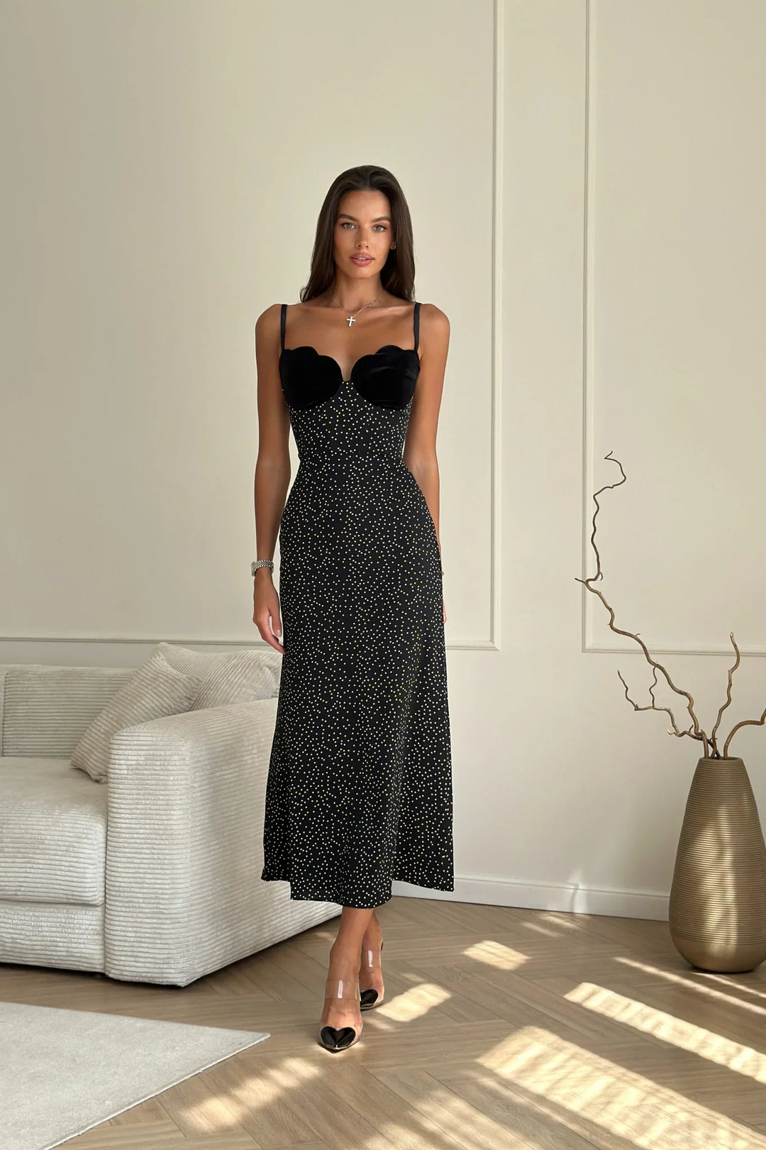 Selina™ | Midi-Kleid mit Punkten
