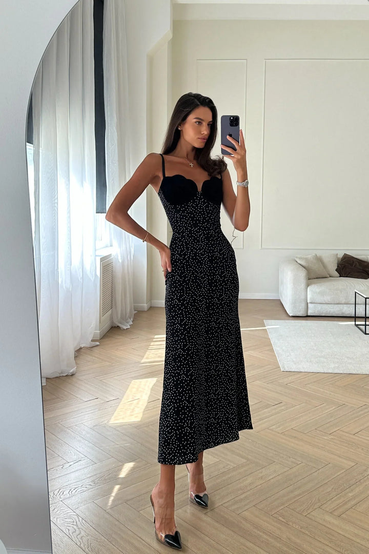 Selina™ | Midi-Kleid mit Punkten
