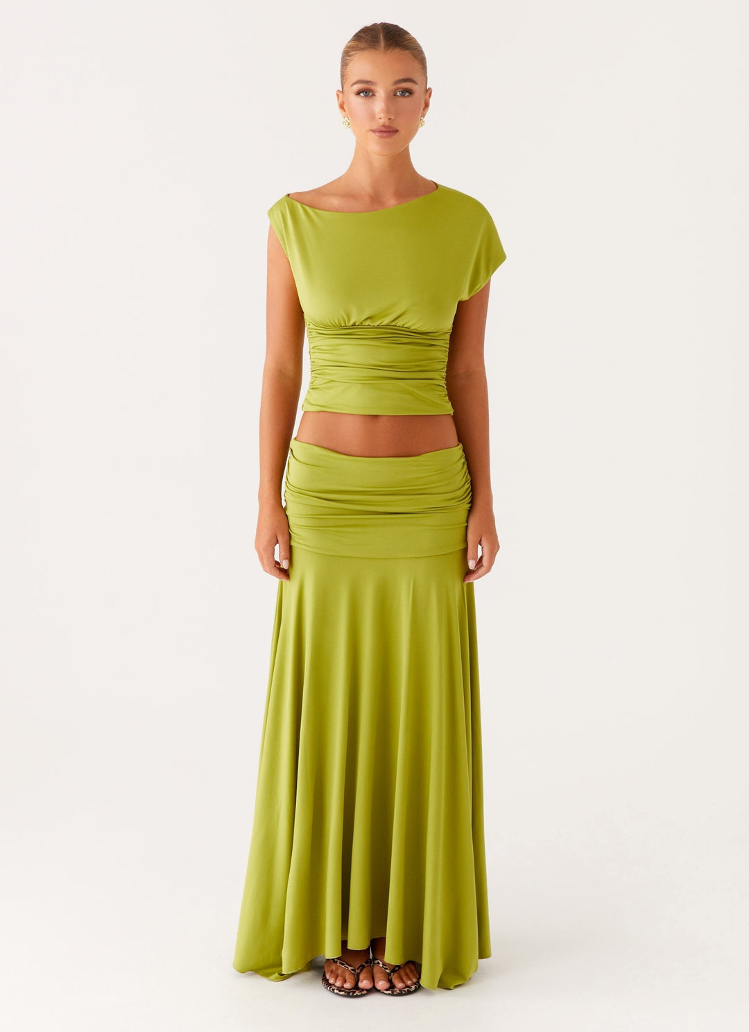 Soraya™ | Raffung Ein-Schulter Maxi Kleid