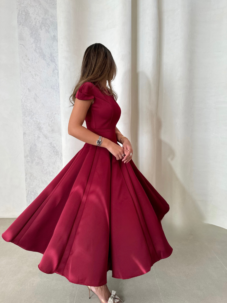 Elora™ | Plissiertes Midi-Kleid