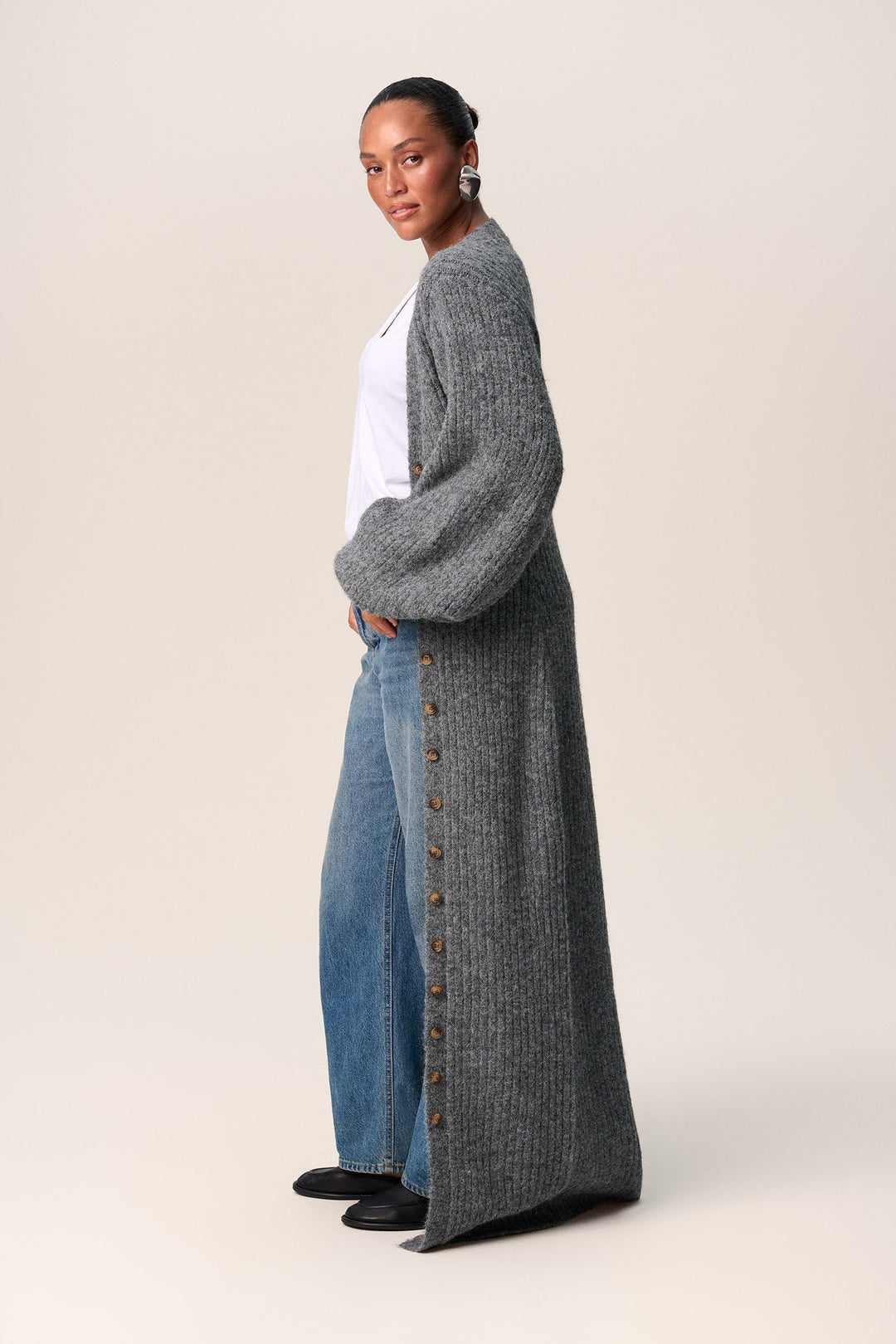 Noelle™ | Gemütliches Strick-Maxikleid mit Knöpfen
