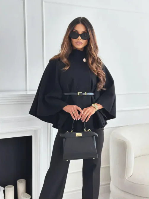 Averina™ | Gürteltag Cashmere Poncho