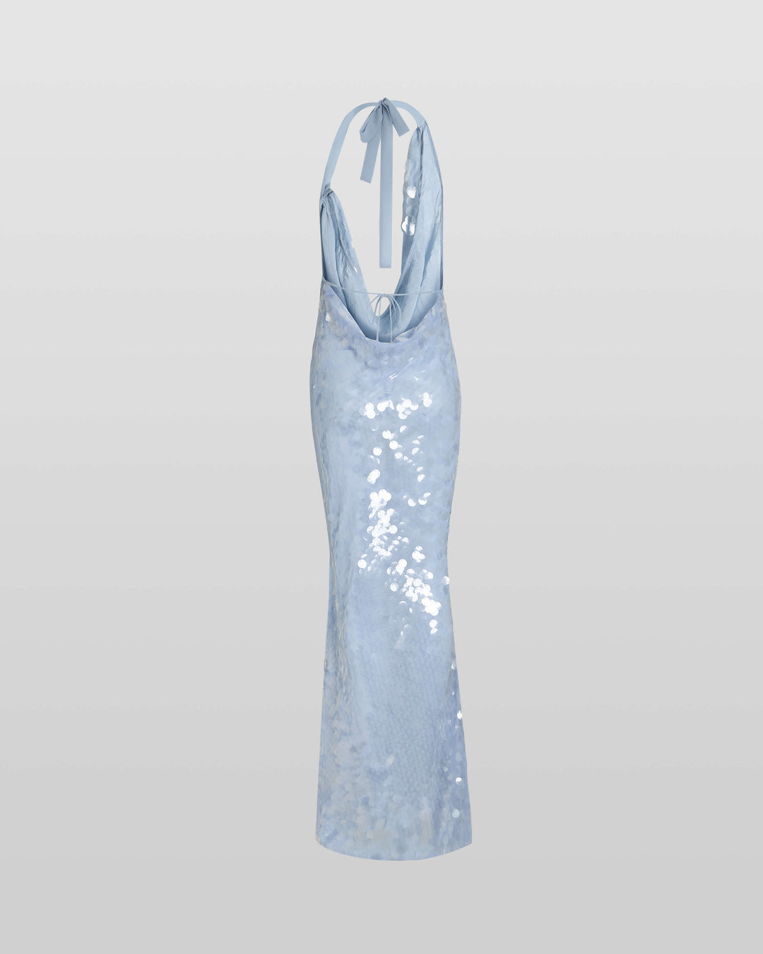 Naline™ | Pailletten Halter Maxikleid