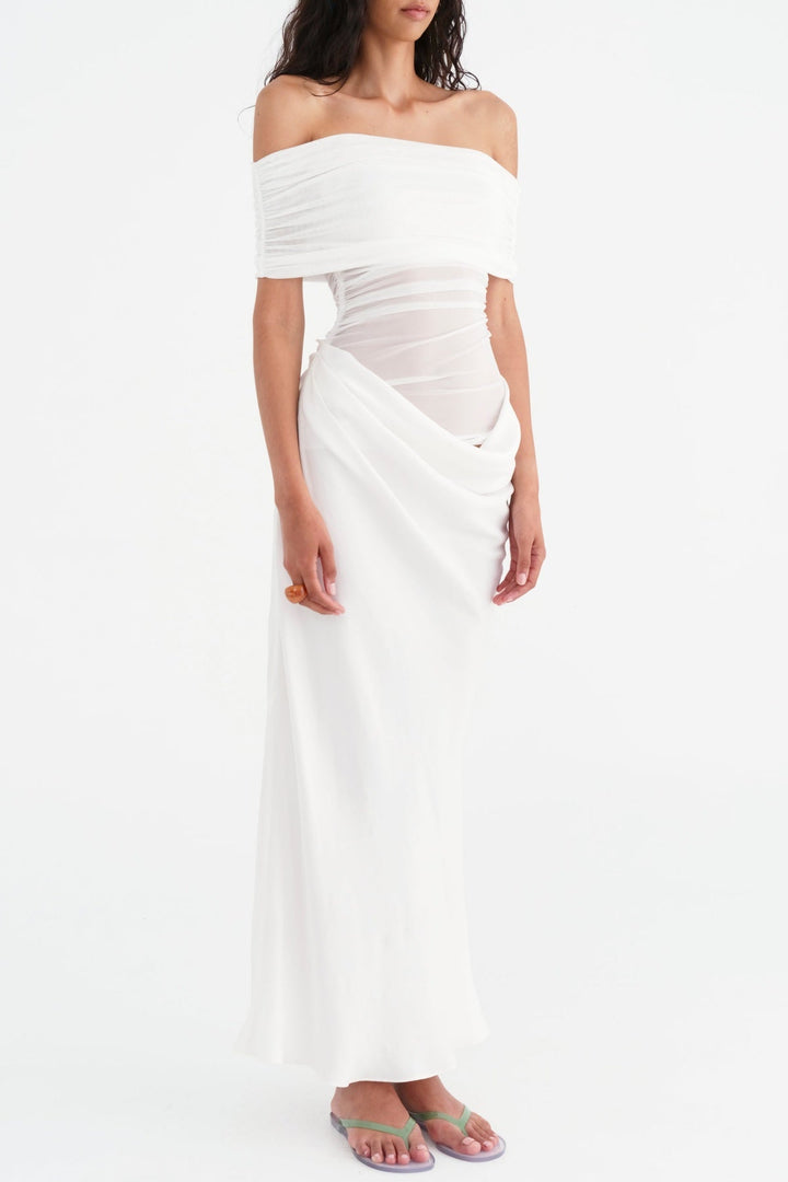 Lydia™ | Drapierte Rücken-Maxikleid