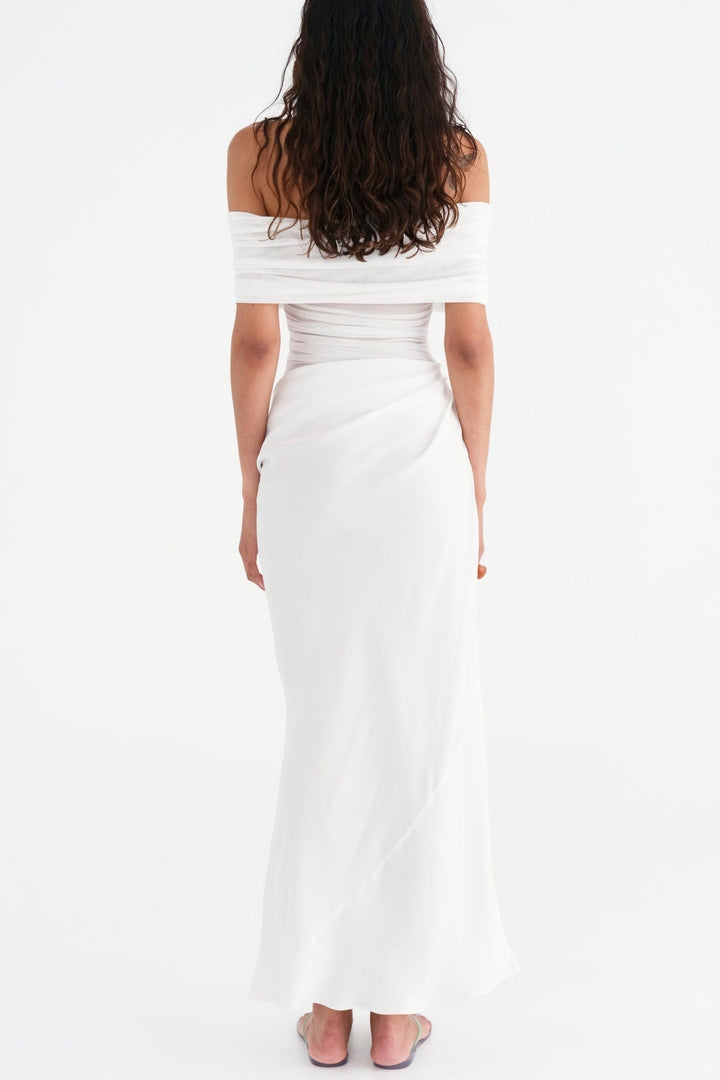 Lydia™ | Drapierte Rücken-Maxikleid