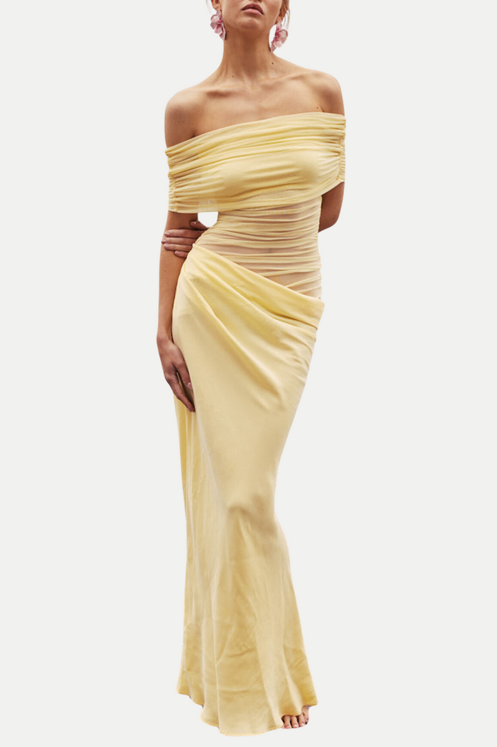 Lydia™ | Drapierte Rücken-Maxikleid
