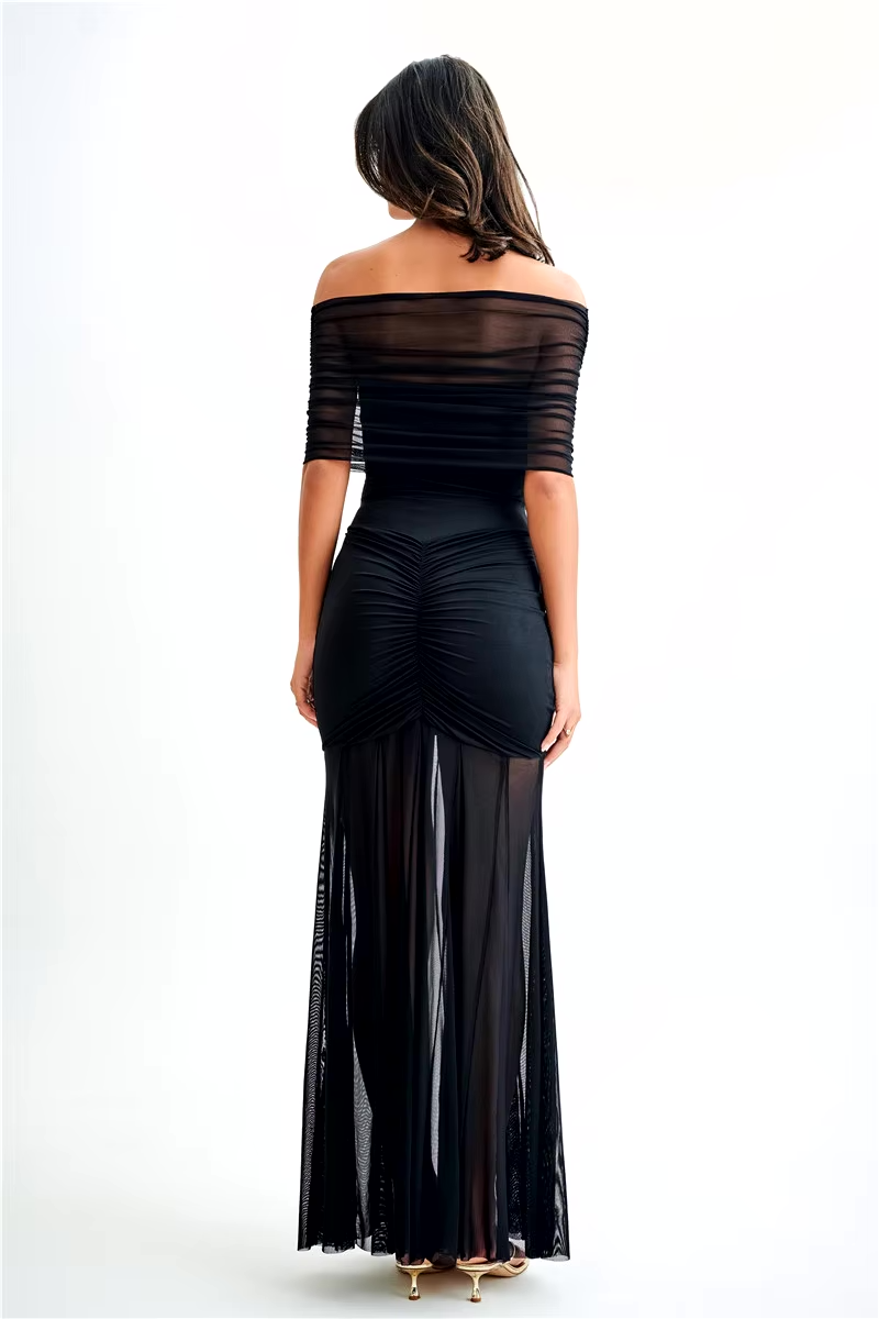 Celeste™ | Üppiges Drapiertes Maxikleid