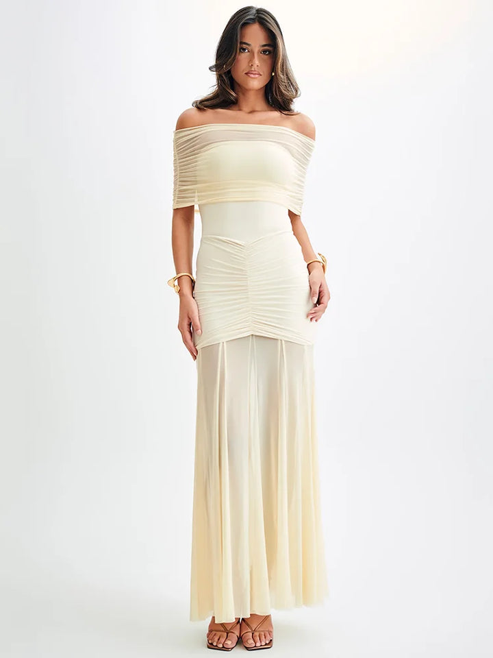 Celeste™ | Üppiges Drapiertes Maxikleid