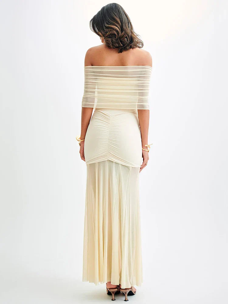 Celeste™ | Üppiges Drapiertes Maxikleid