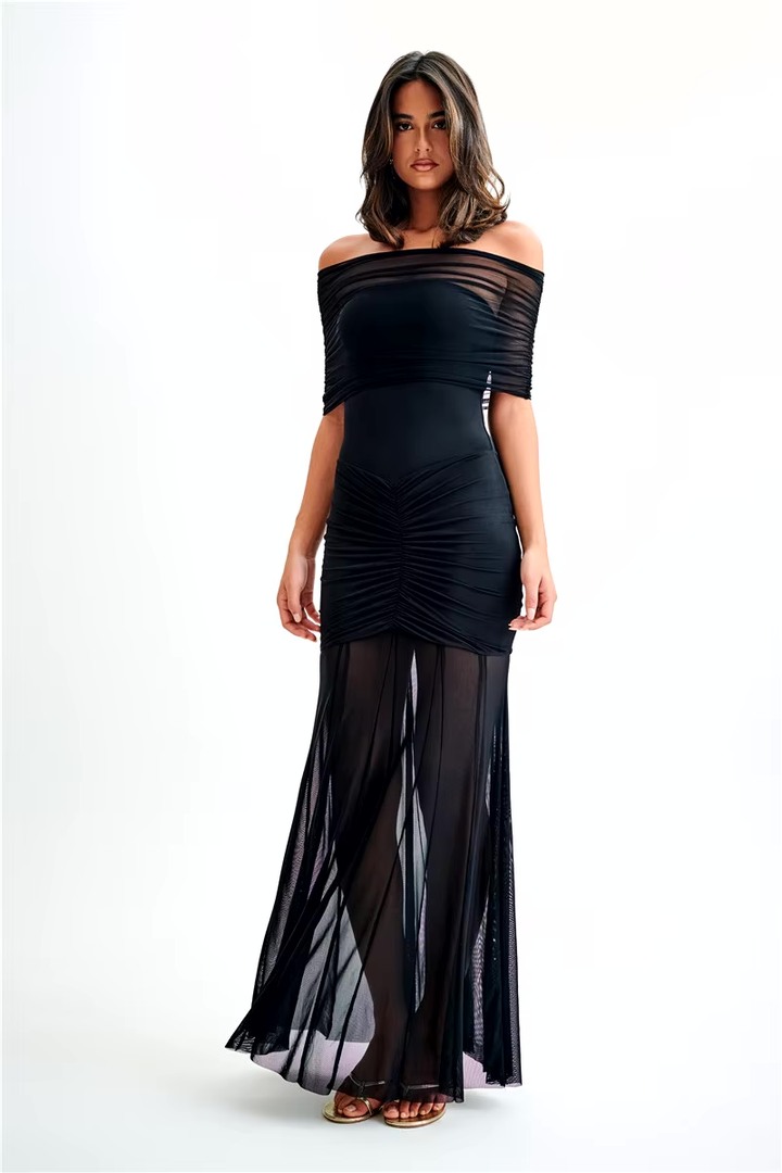 Celeste™ | Üppiges Drapiertes Maxikleid