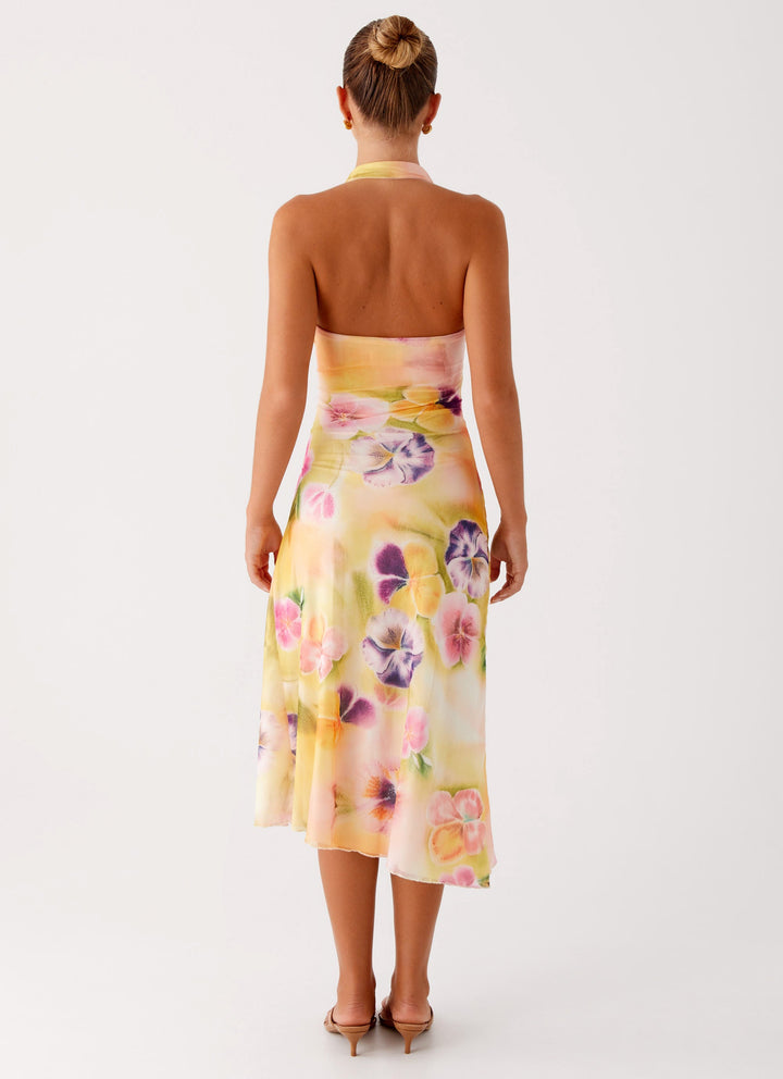Aria™ | Blühendes Halter-Midi-Kleid