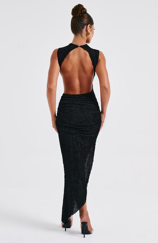 Soraya™ | Texturiertes asymmetrisches Midikleid