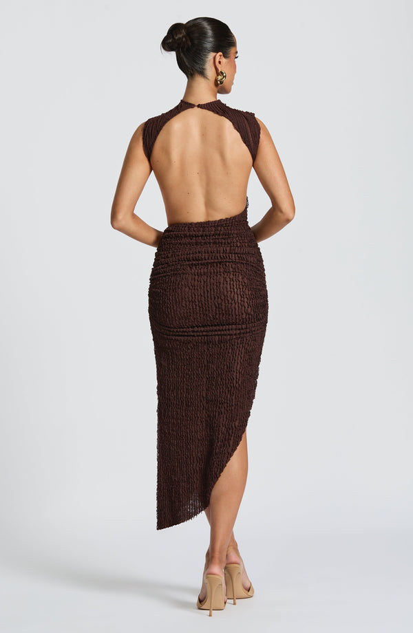 Soraya™ | Texturiertes asymmetrisches Midikleid