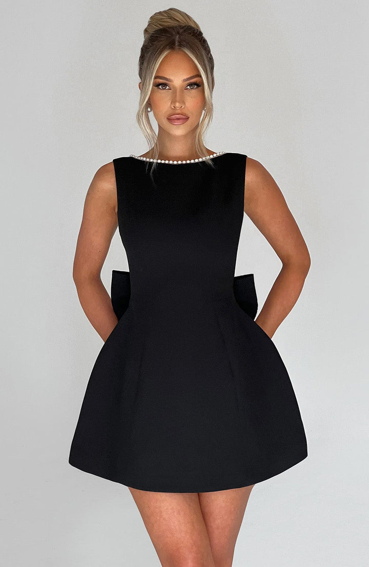 Elle™ | Perlen Schleife Mini Kleid