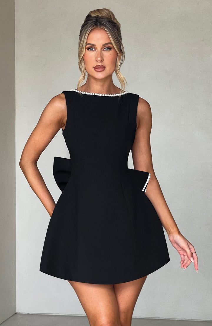 Elle™ | Perlen Schleife Mini Kleid
