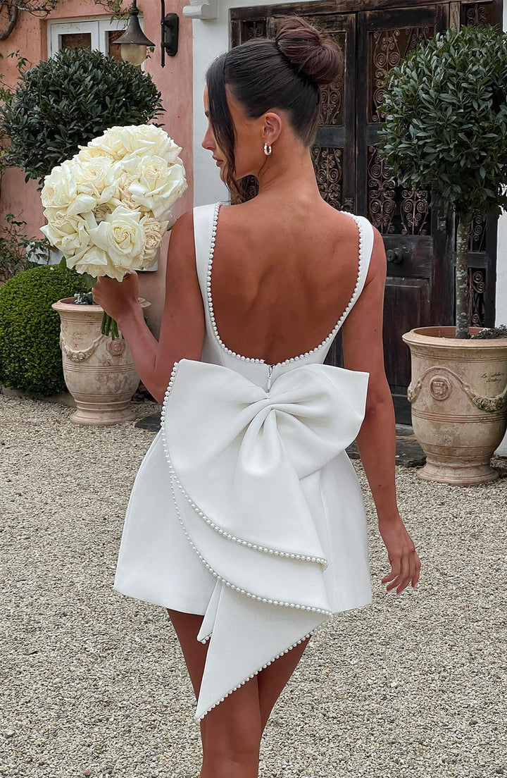 Elle™ | Perlen Schleife Mini Kleid