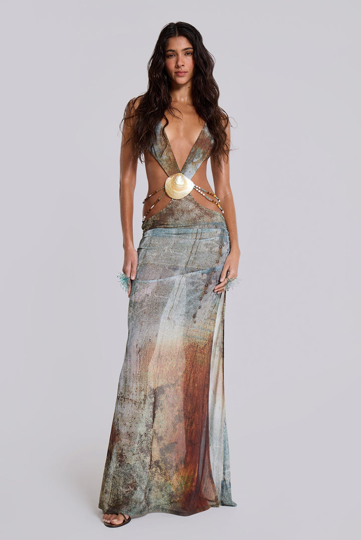 Neriah™ | Whiskey Drape Maxi Kleid