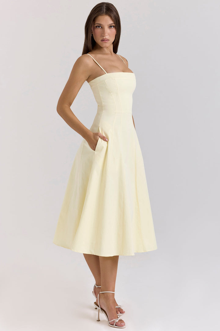 Dolly™ | Zitronen A-Linien Sommerkleid