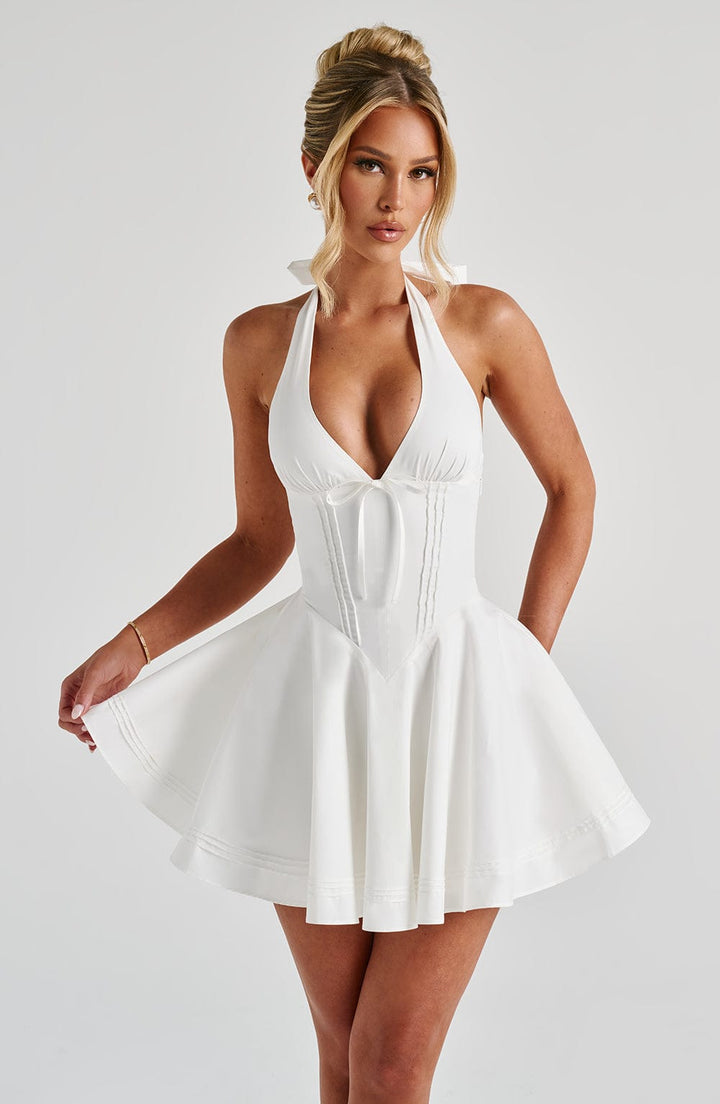 Amelie™ | Gingham Halter Mini-Kleid