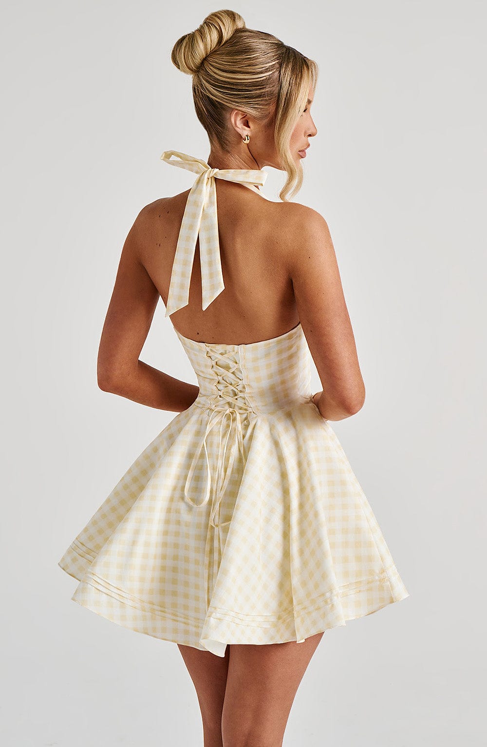 Amelie™ | Gingham Halter Mini-Kleid