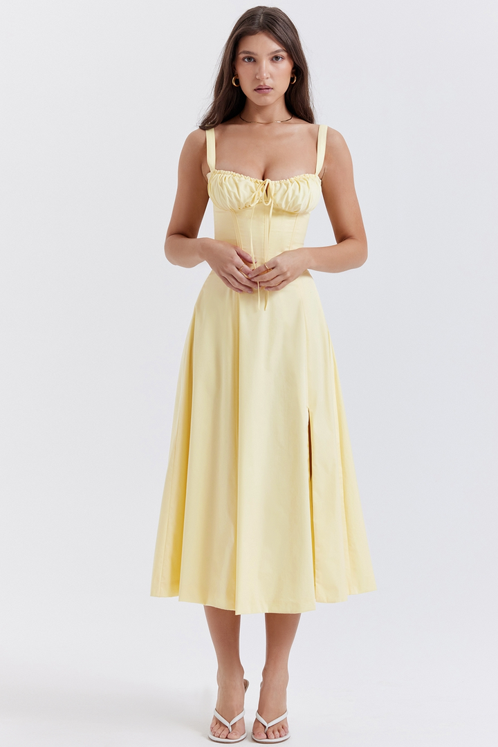 Vivienne™ | Romantisches Korsett-Midi-Kleid