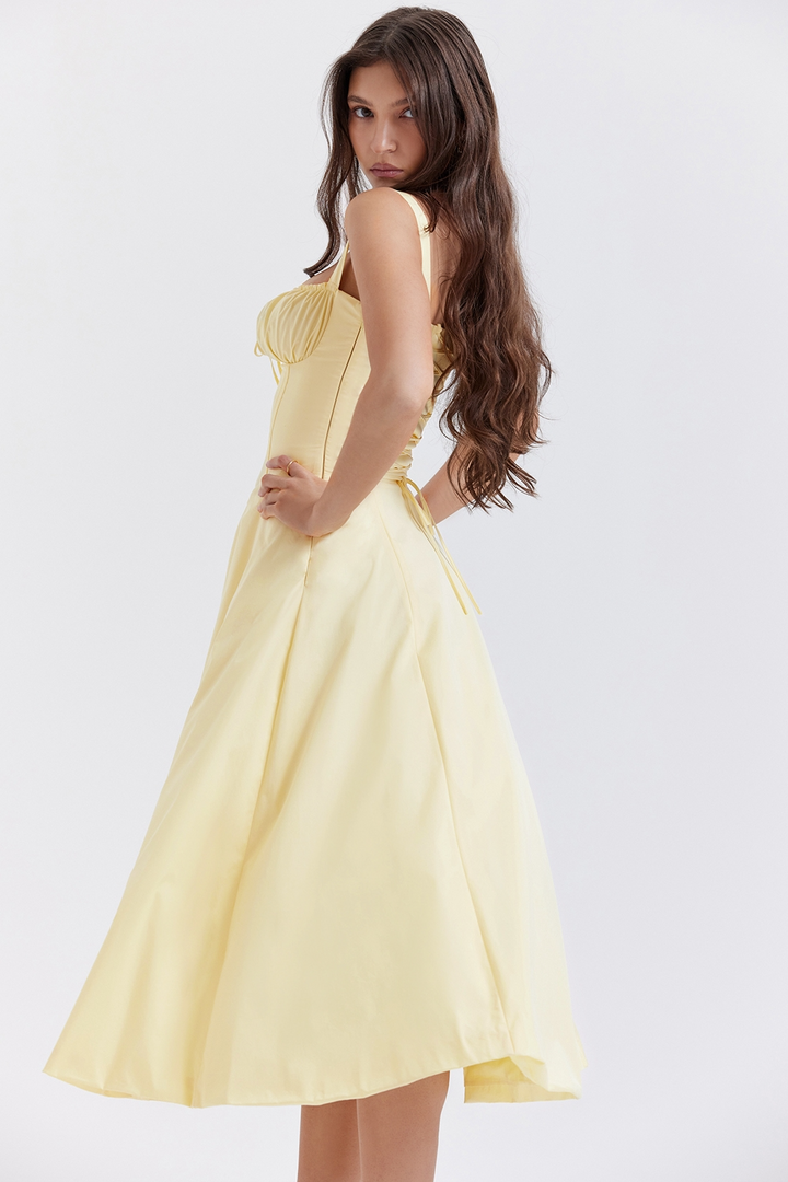 Vivienne™ | Romantisches Korsett-Midi-Kleid