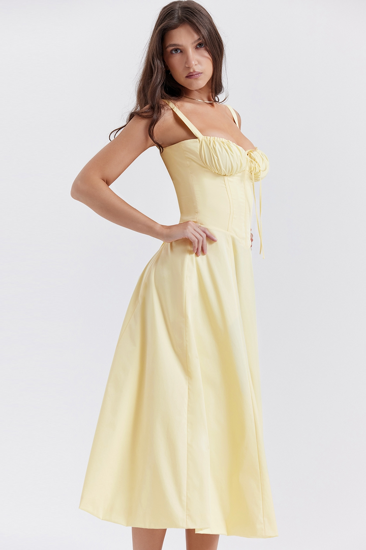 Vivienne™ | Romantisches Korsett-Midi-Kleid