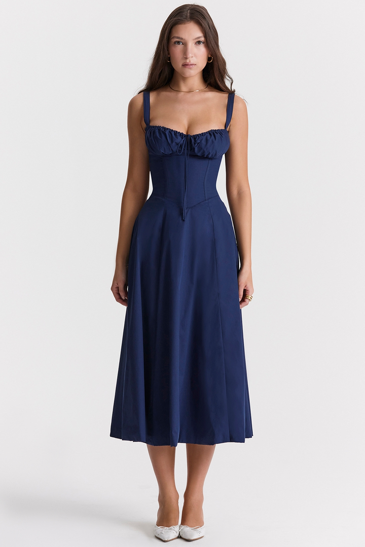 Vivienne™ | Romantisches Korsett-Midi-Kleid