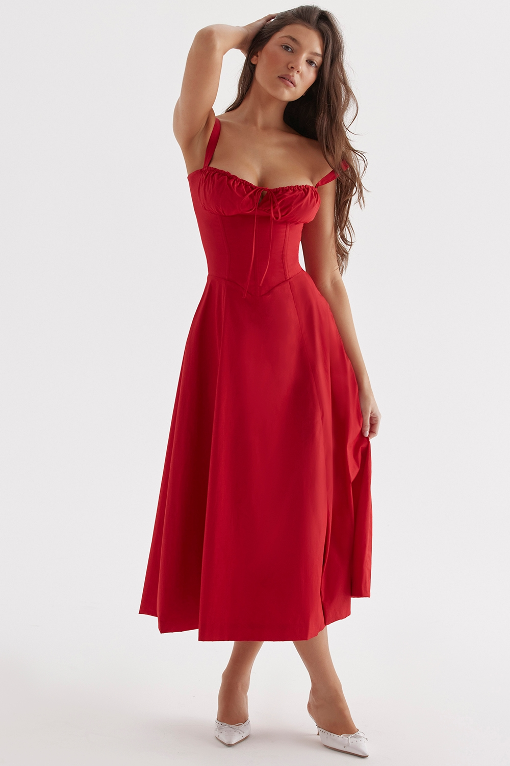 Vivienne™ | Romantisches Korsett-Midi-Kleid