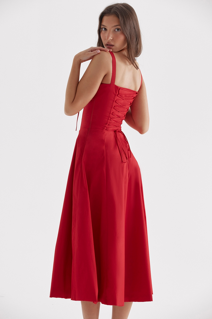 Vivienne™ | Romantisches Korsett-Midi-Kleid