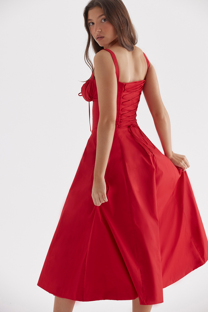 Vivienne™ | Romantisches Korsett-Midi-Kleid