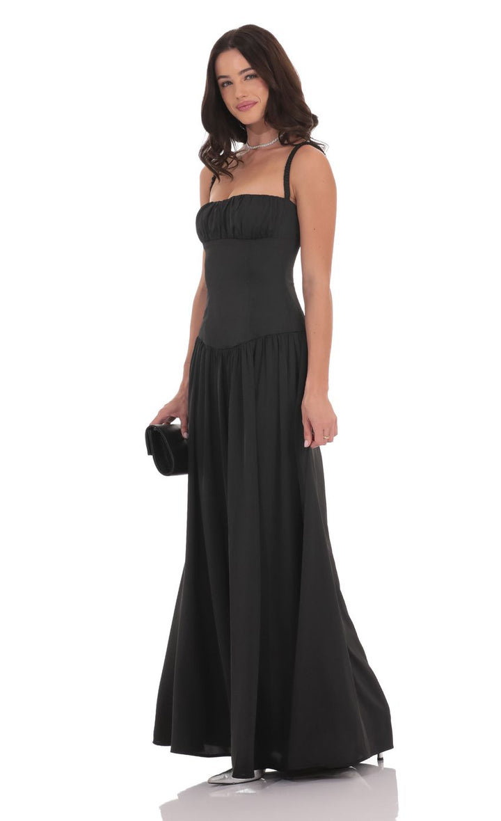 Estelle™ | Satin Raffung Bust Maxi Kleid