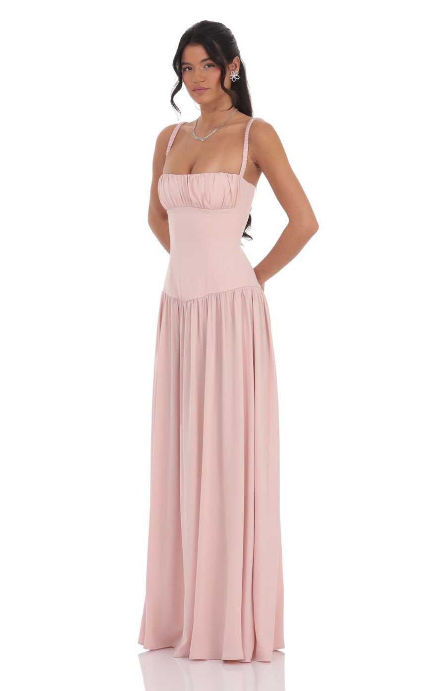 Estelle™ | Satin Raffung Bust Maxi Kleid