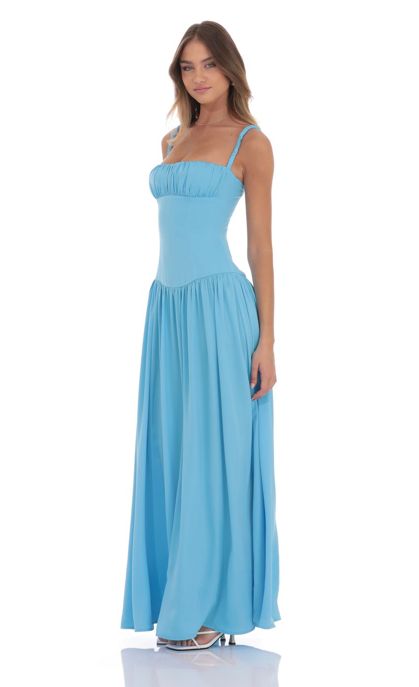Estelle™ | Satin Raffung Bust Maxi Kleid