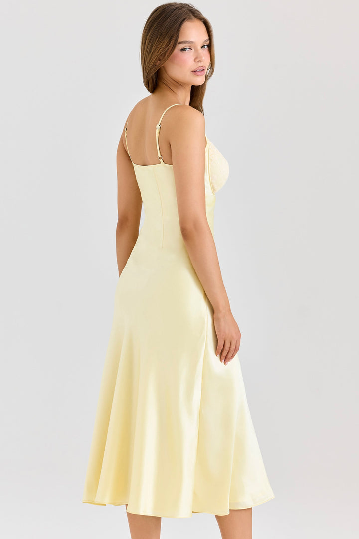 Felicity™ | Butter Satin Bias Midi Kleid