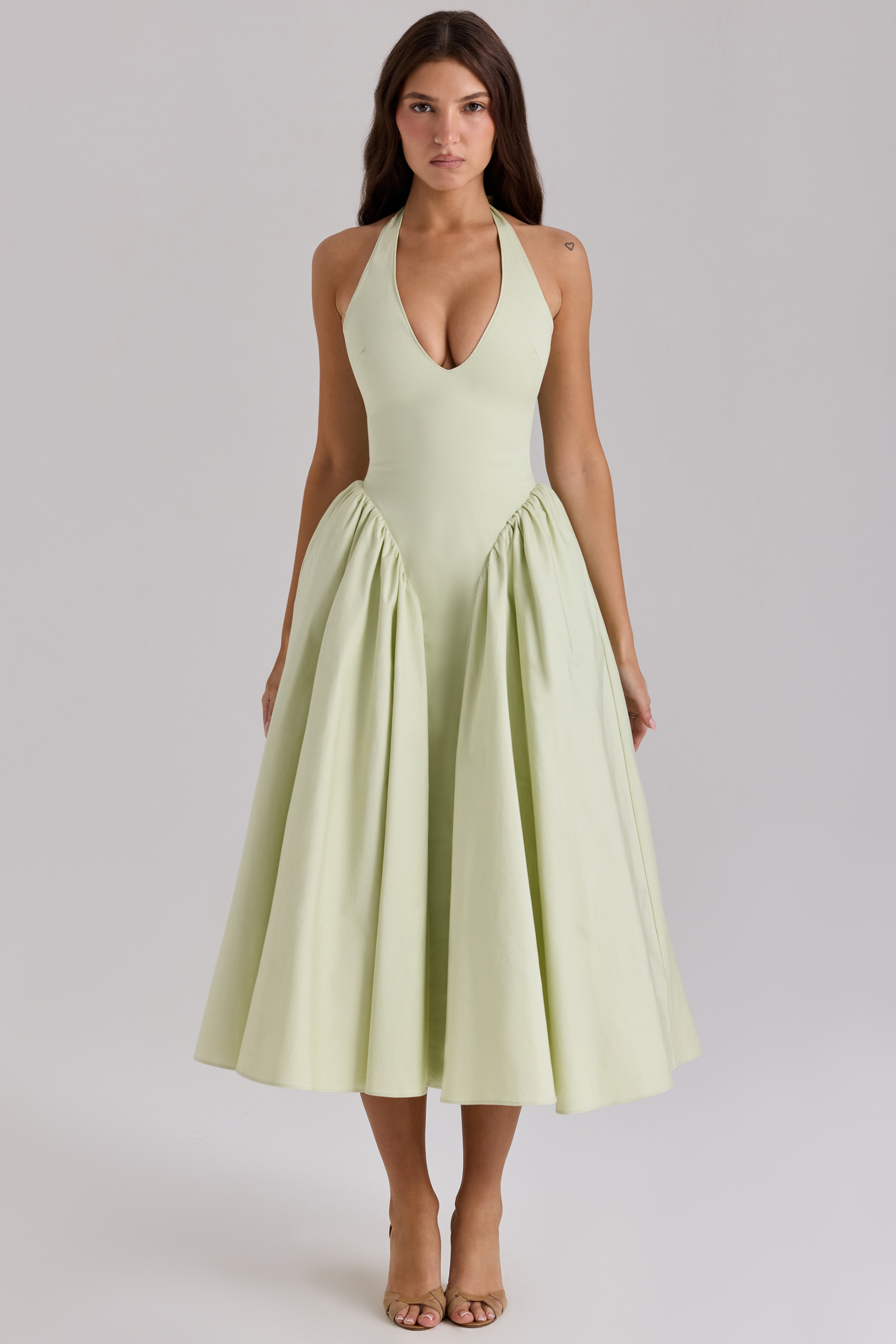 Liana™ | Raffung Midi Kleid