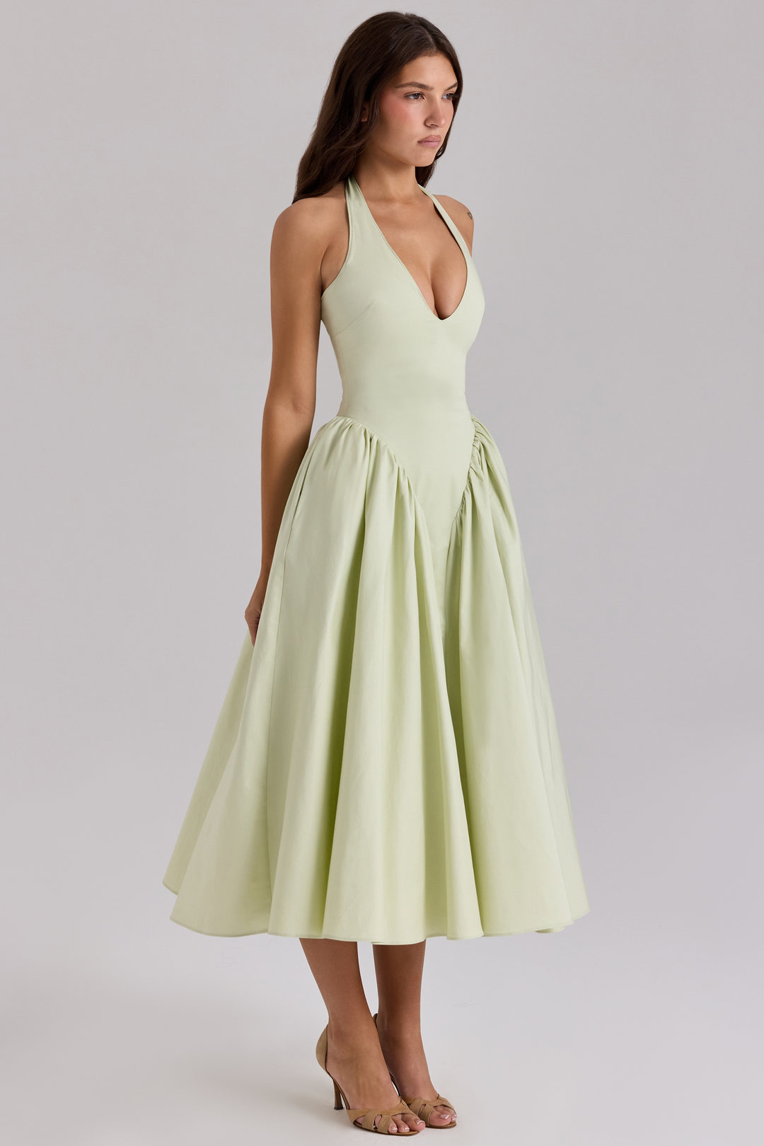 Liana™ | Raffung Midi Kleid
